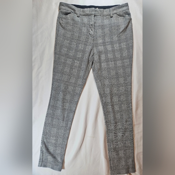 Philosophy Pants - Philosophy Womens Black And White Plaid Straight Leg Button Up Pants Size 10